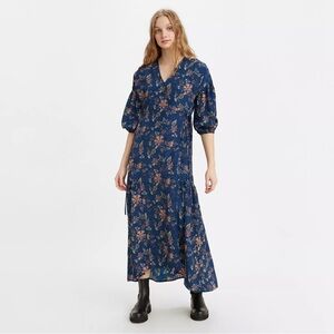 Levi’s BLAIR WRAP floral maxi DRESS Medium